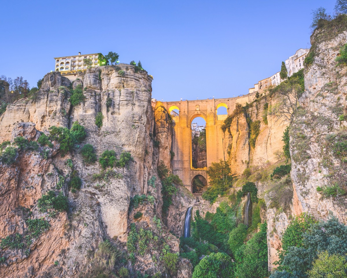 The Puente Nuevo bridge spanning the deep gorge at Ronda